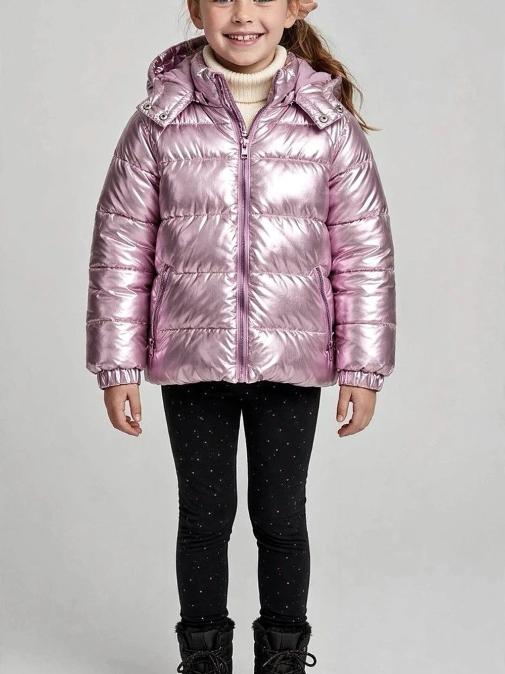 Stella McCartney Girls Size 8 Pink Puffer Jacket Like New